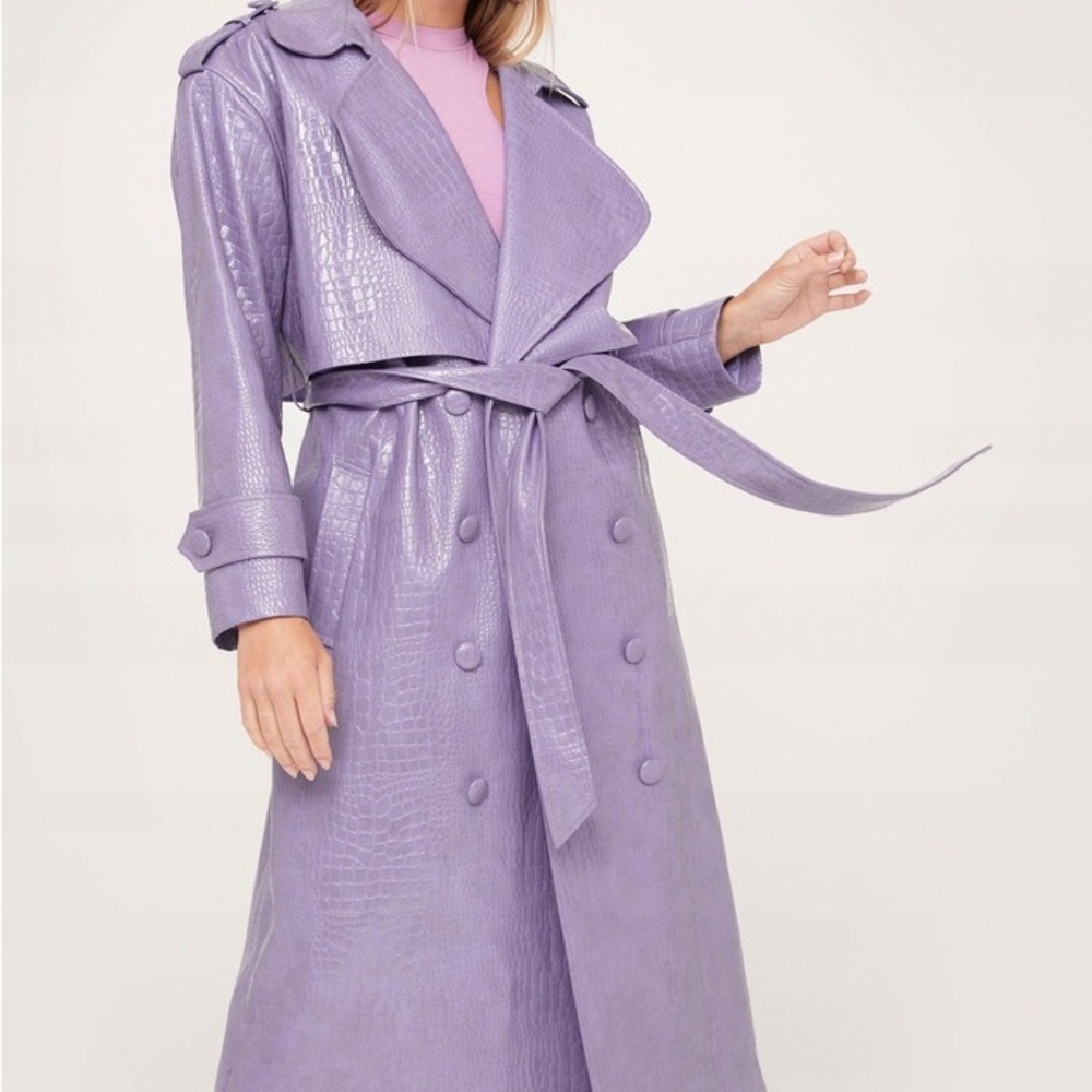ISO!!! Nasty Gal Lilac Trench Coat Size 8 or 10